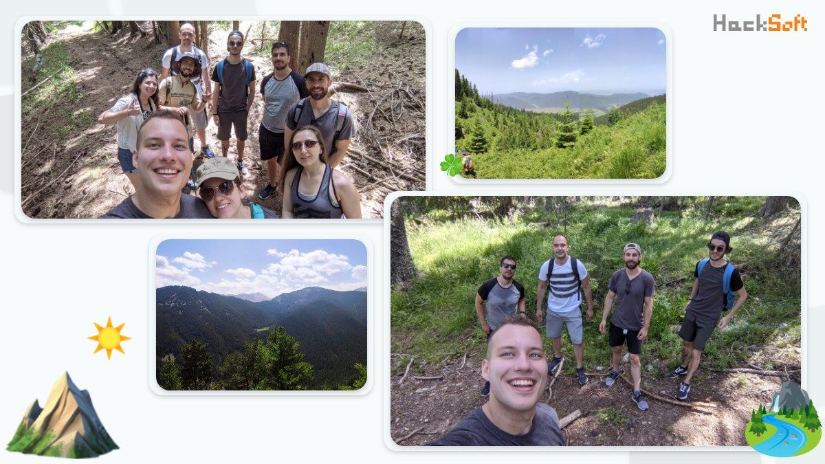 HackSoft team on a mountain hiking trip